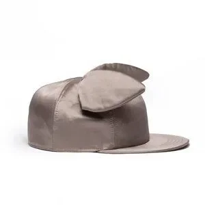Warm grey Italian designer fitted cap with ears New Era | Accessories | Warm Grey Satin Italian Designer  main image 2